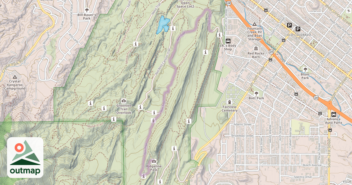 Map of Rim Trail