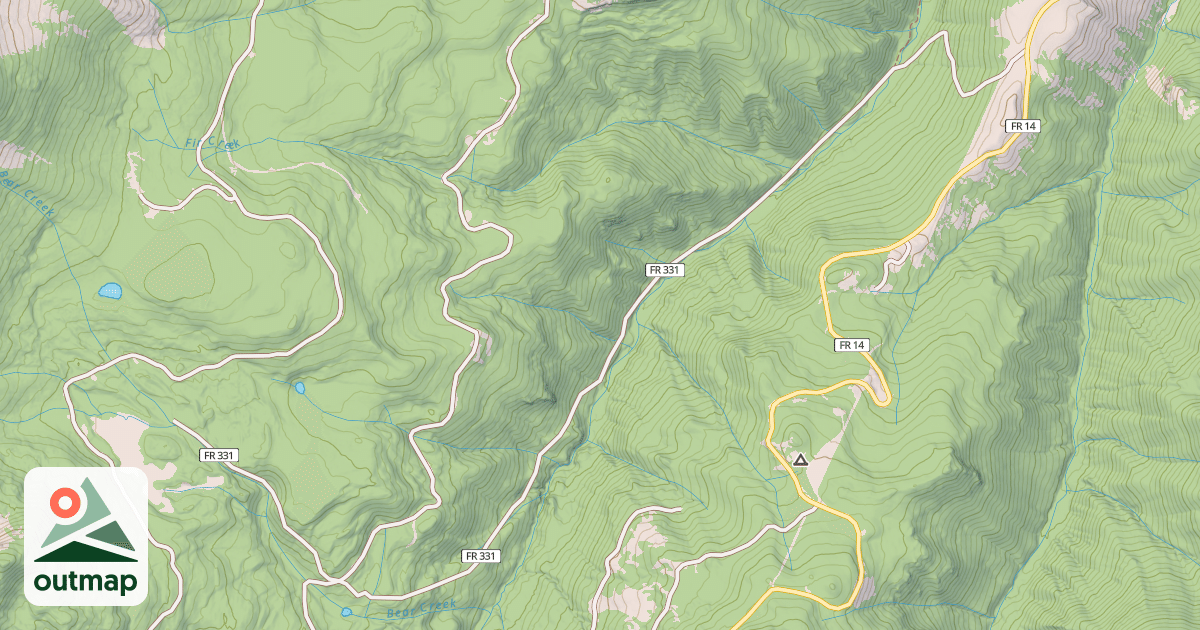 Map of WEST FORK PINOS