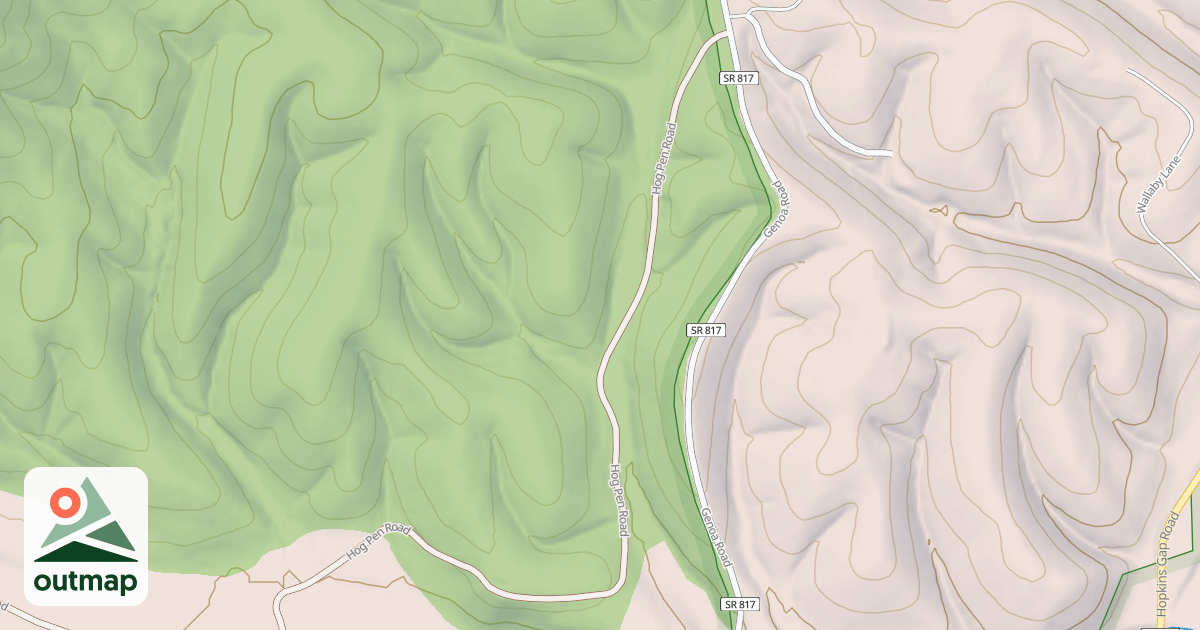 Map of SLATE LICK RUN