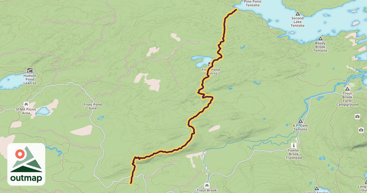 Map of Frost Pond Trail
