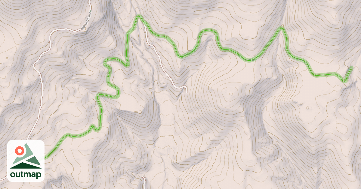 Map of Lower Mill Gulch