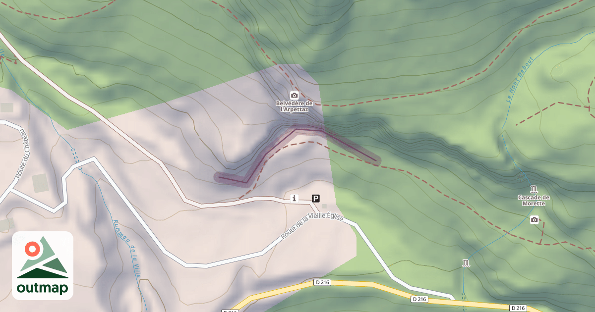 Map of La Balme de Thuy