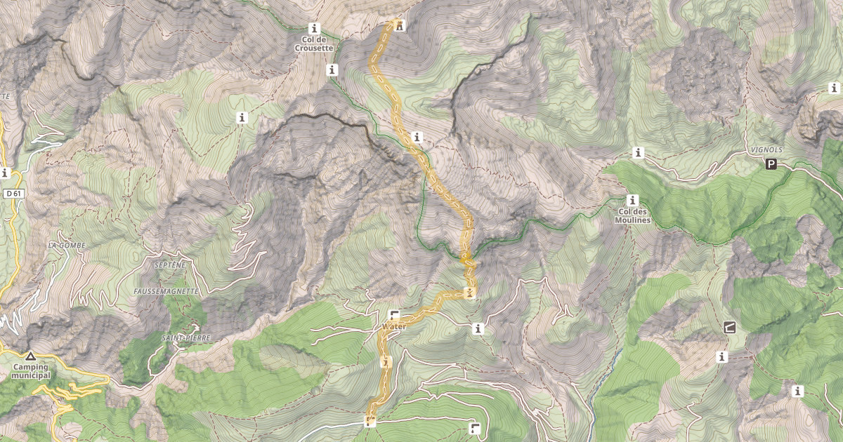 Map preview of Le Petit Mounier — Col de l'Espaule