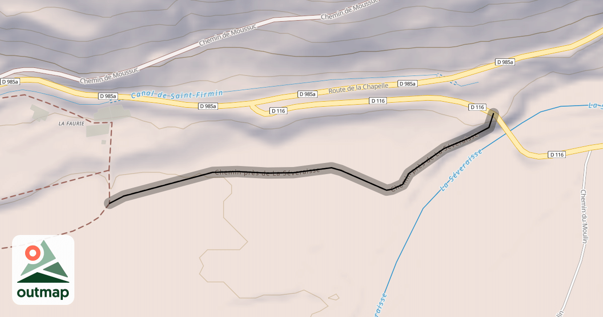 Map of Chemin près de La Séveraisse