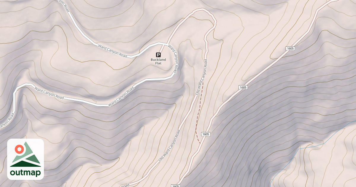 Map of OLD WARD CANYON