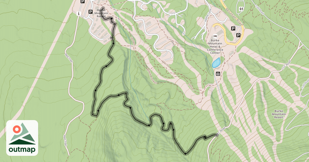 Map of J-Bar Trail