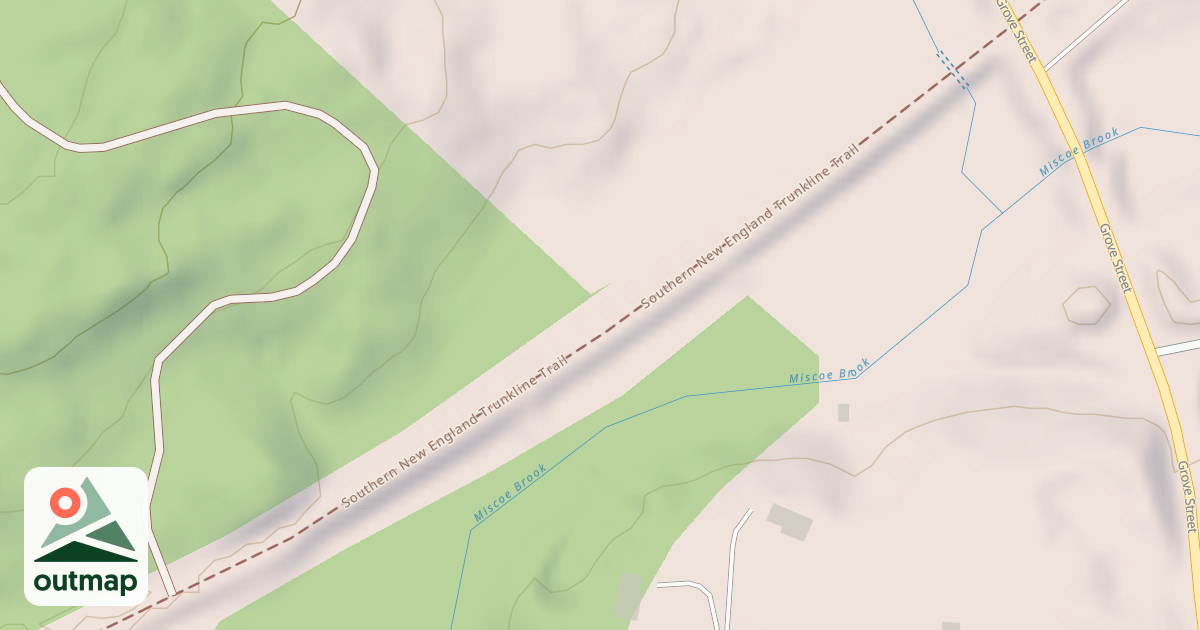 Map of Southern New England Trunkline Trail
