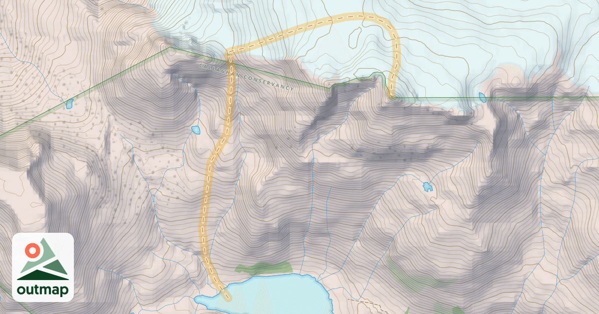 Map of Mount Callaghan West