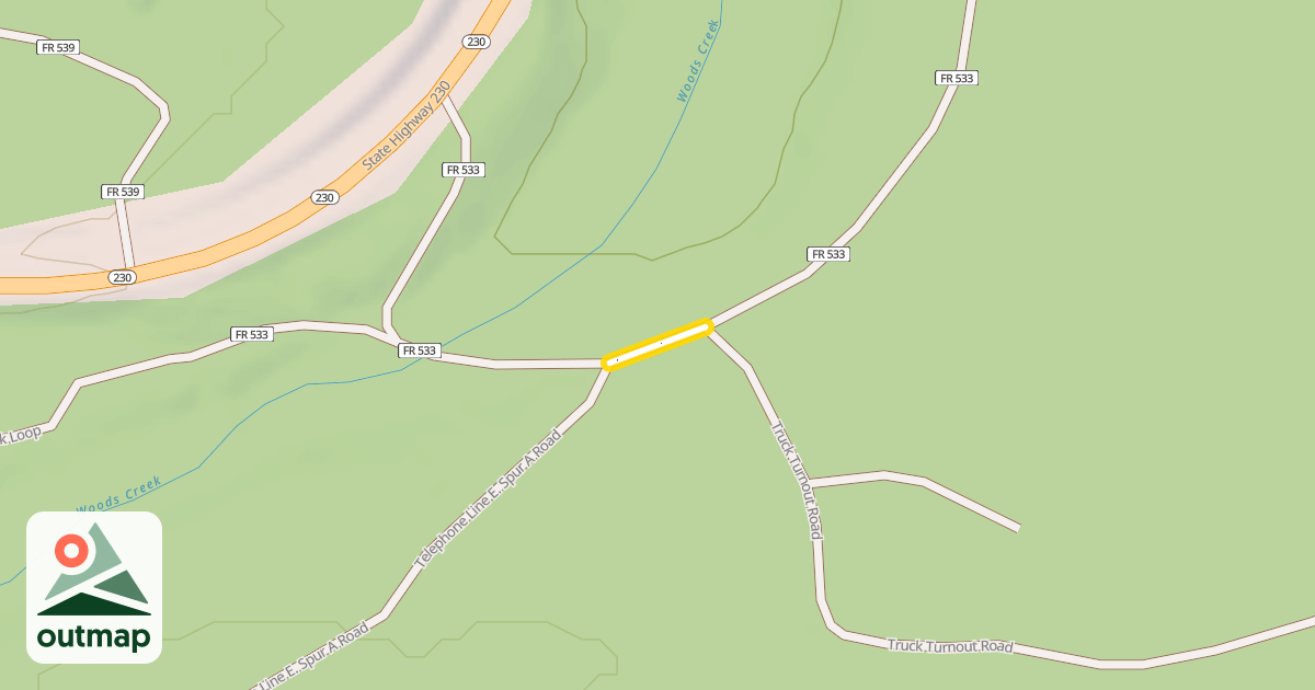 Map of Telephone Line East Road