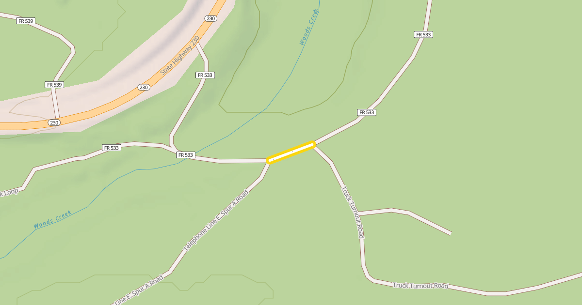 Map preview of Telephone Line East Road