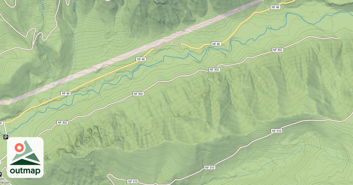 Map of NORTH BREITENBUSH ROAD