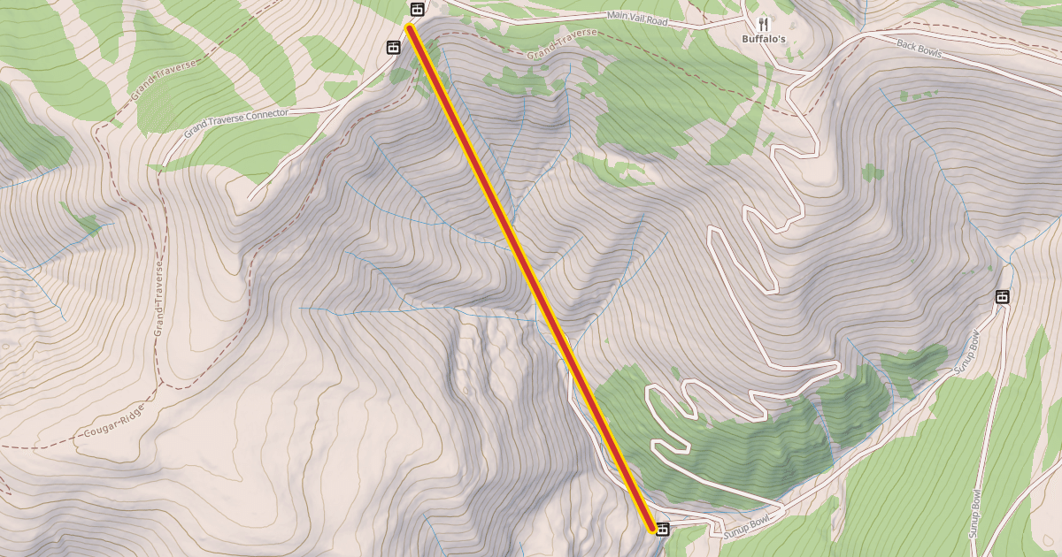 Map preview of Sun Down Express