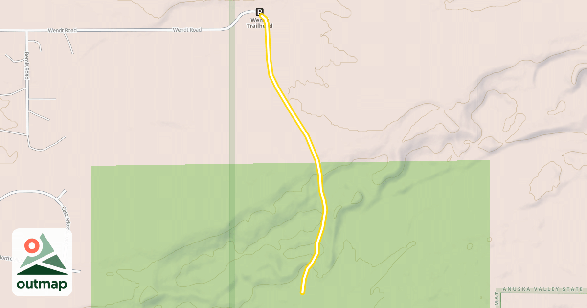 Map of Between the Gates Trail