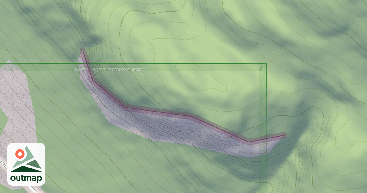 Map of Davis Lake Crag