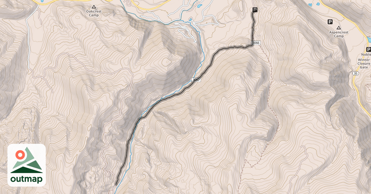 Map of Little South Fork Trail