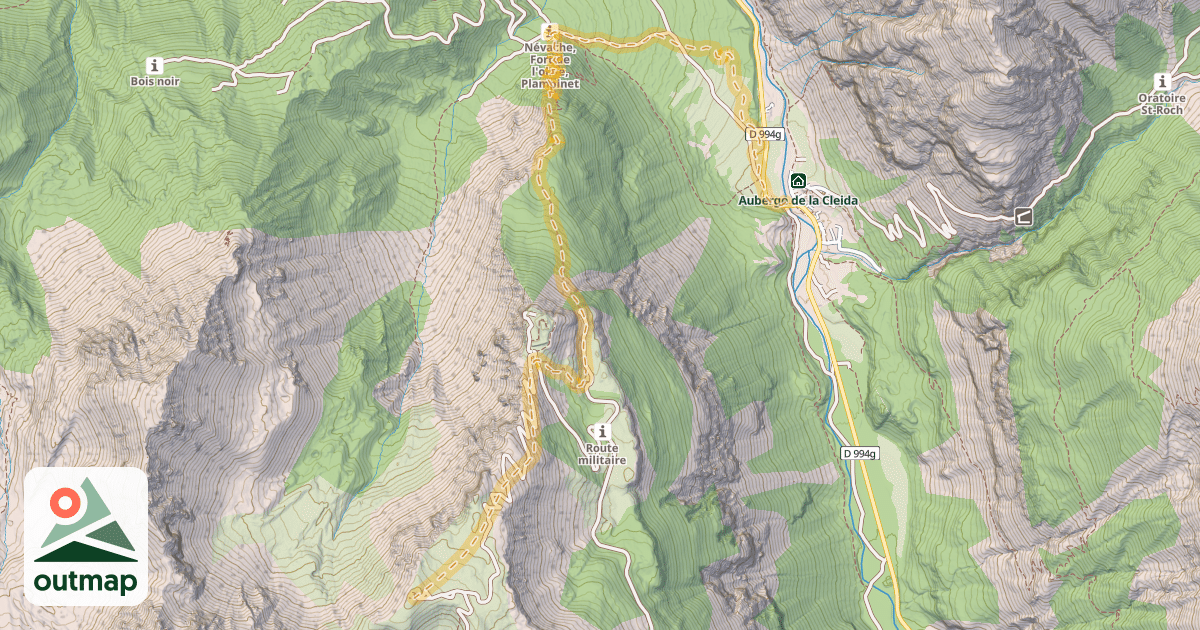 Map of Ancien Fort de Lenlon — Plampinet