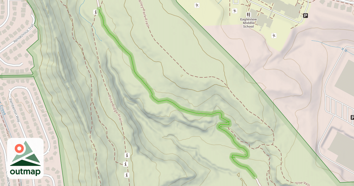 Map of Ute Valley Regional Trail Upper