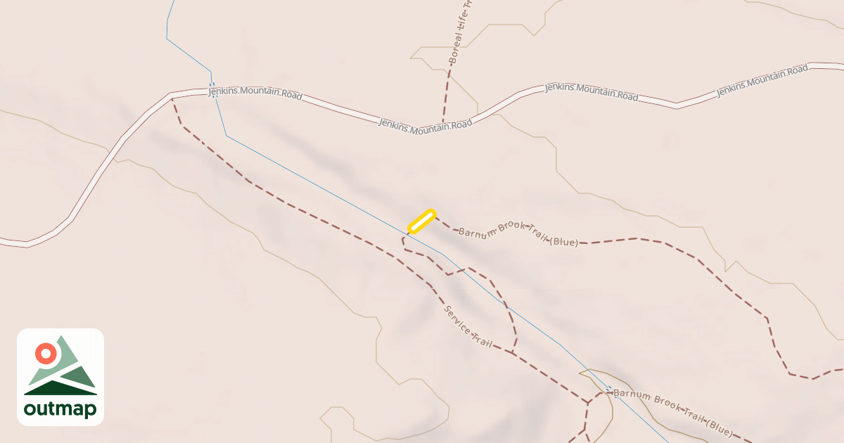 Map of Barnum Brook Trail (Blue)