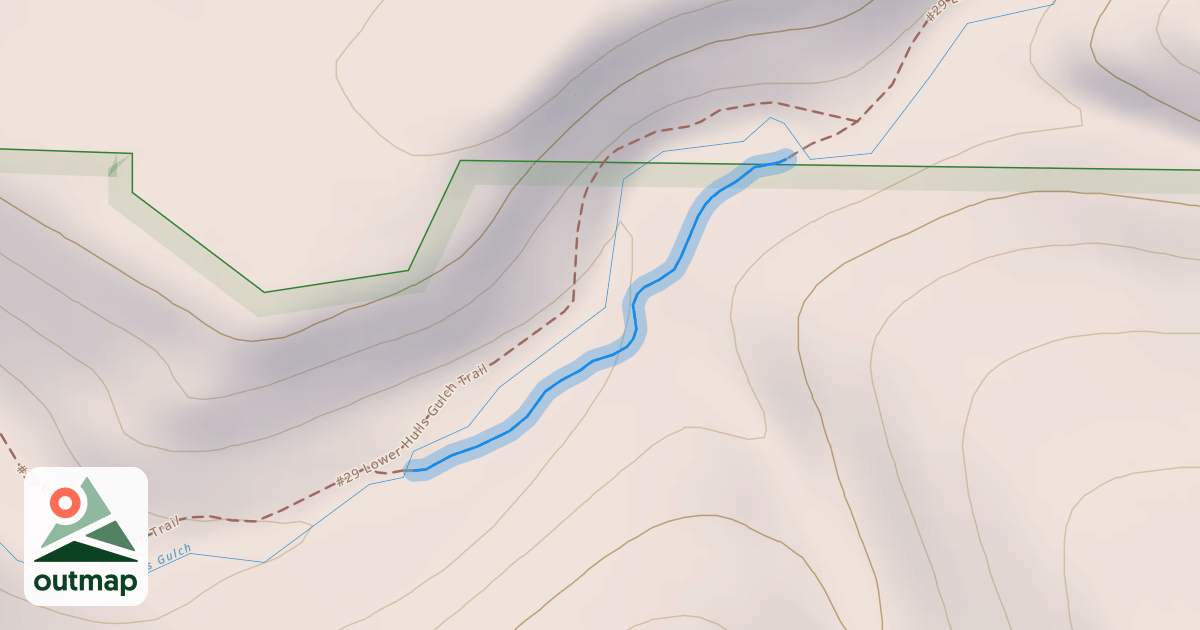 Map of #29 Lower Hulls Gulch Trail