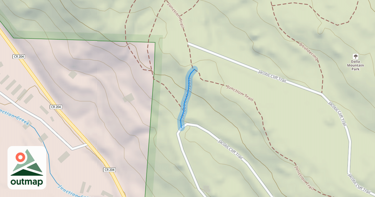 Map of Jacobs Cliff Bypass