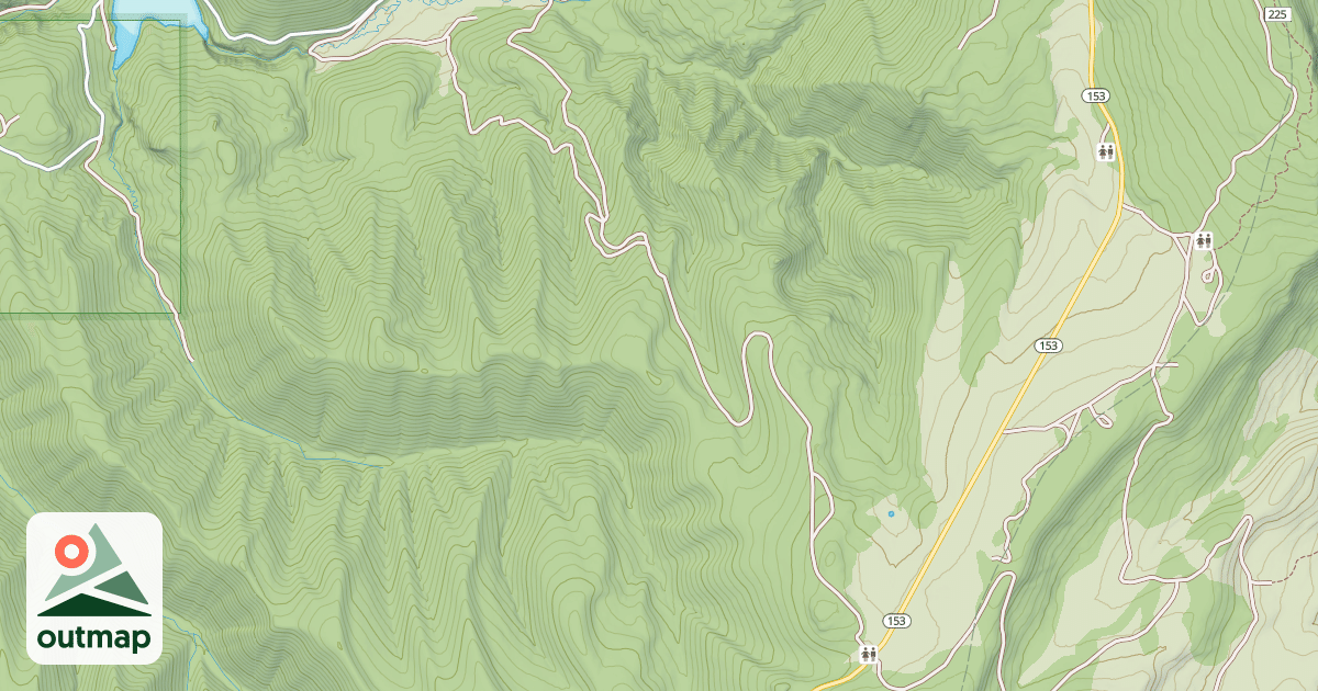 Map of BUCK RIDGE/BRITTS MEADOW ROAD