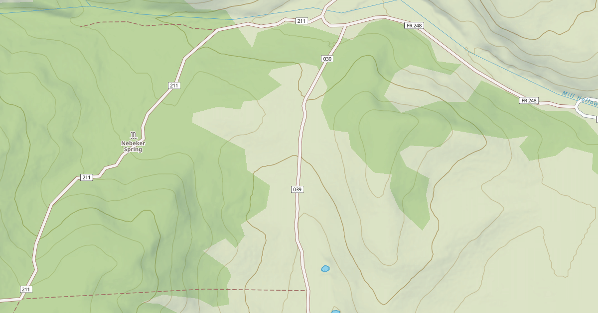 Map preview of NEBEKER SPRING