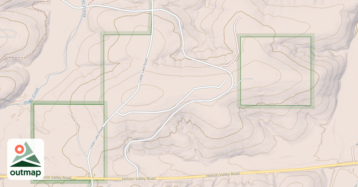 Map of CEDAR LAKE ENTRANCE ROAD