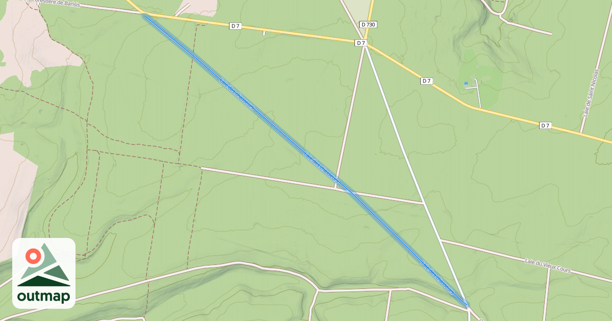 Map of Laie des chasseurs