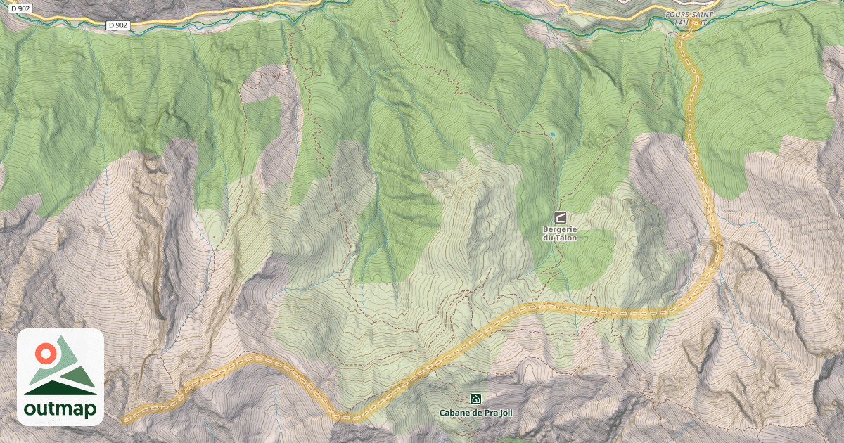 Map of Le Grand Cheval de Bois — Fours Saint-Laurent