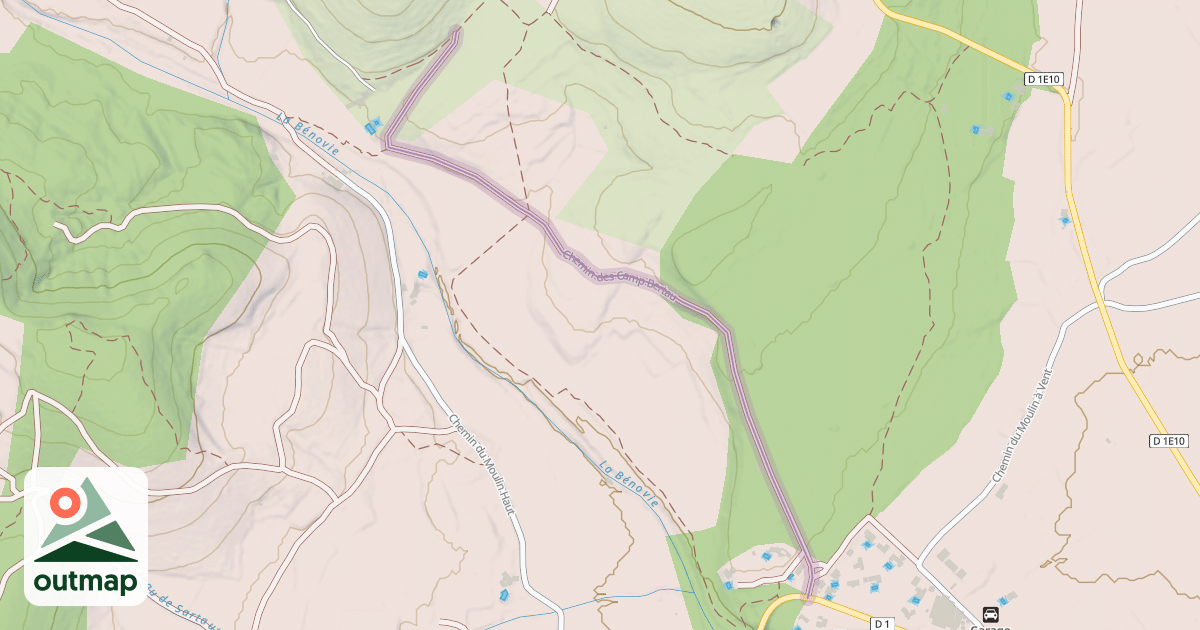Map of Chemin des Camp Bertau