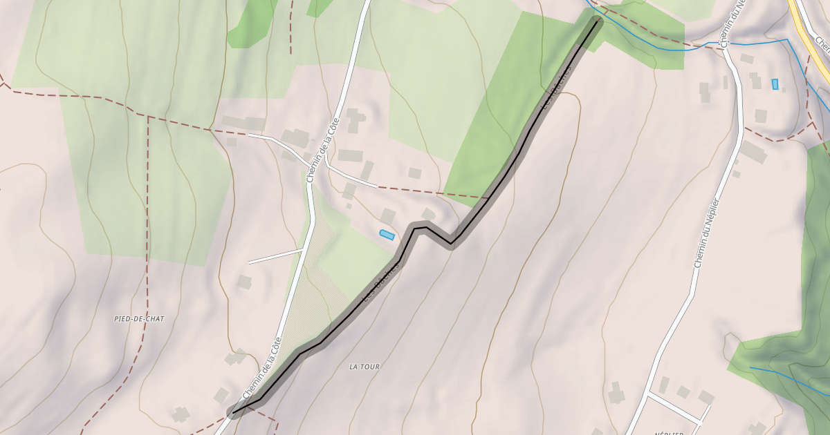 Map preview of Les Bâches