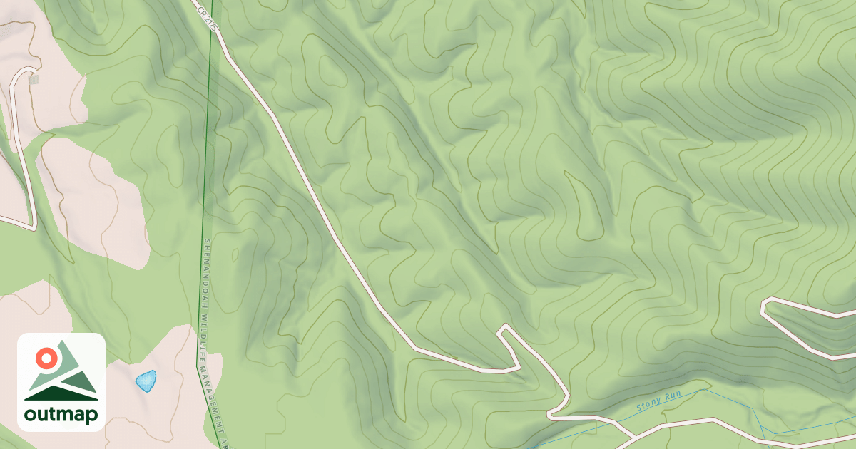 Map of LITTLE STONY SPUR