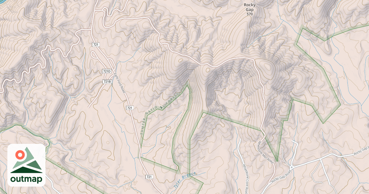 Map of WHETSTONE MTN