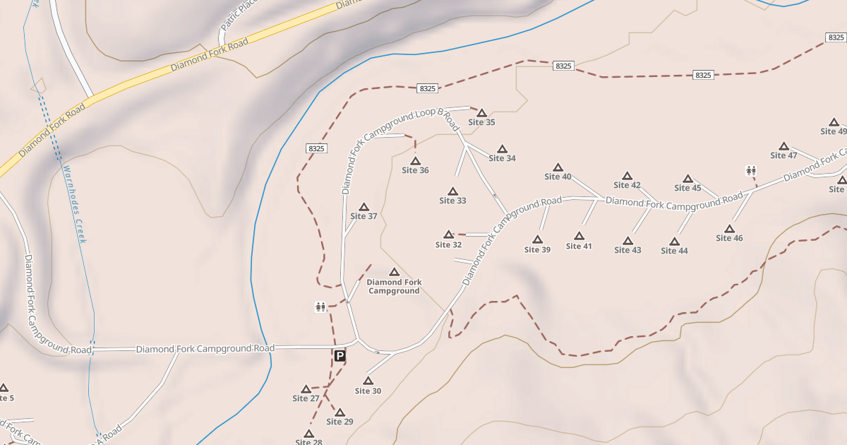 Map preview of DIAMOND FORK CG LOOP B