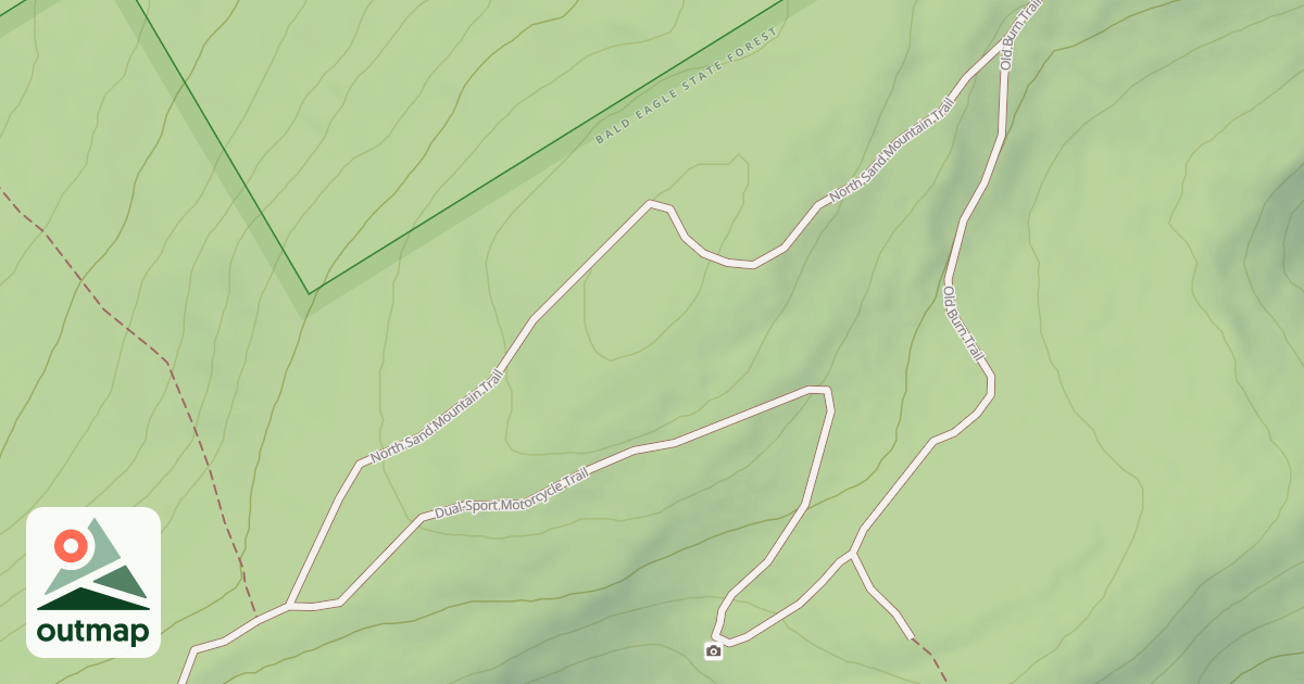 Map of Bald Eagle State Forest Snowmobile Trails