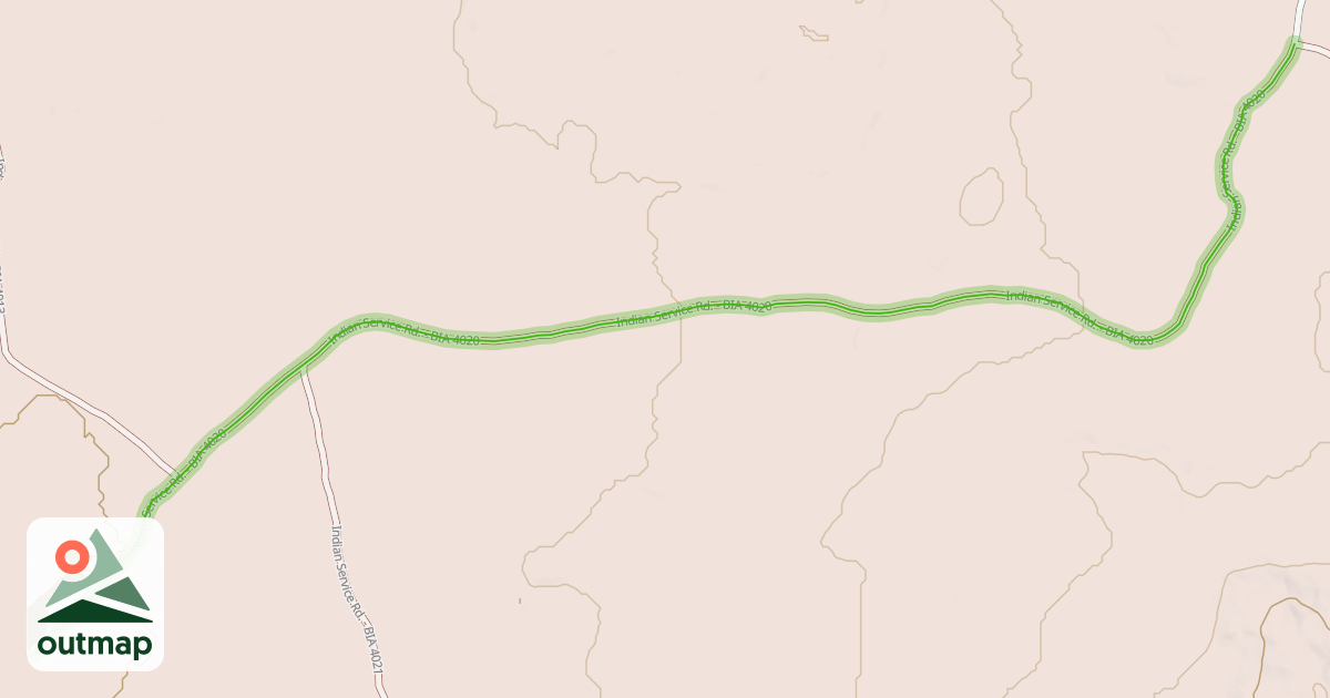 Map of Indian Service Rd. - BIA 4020