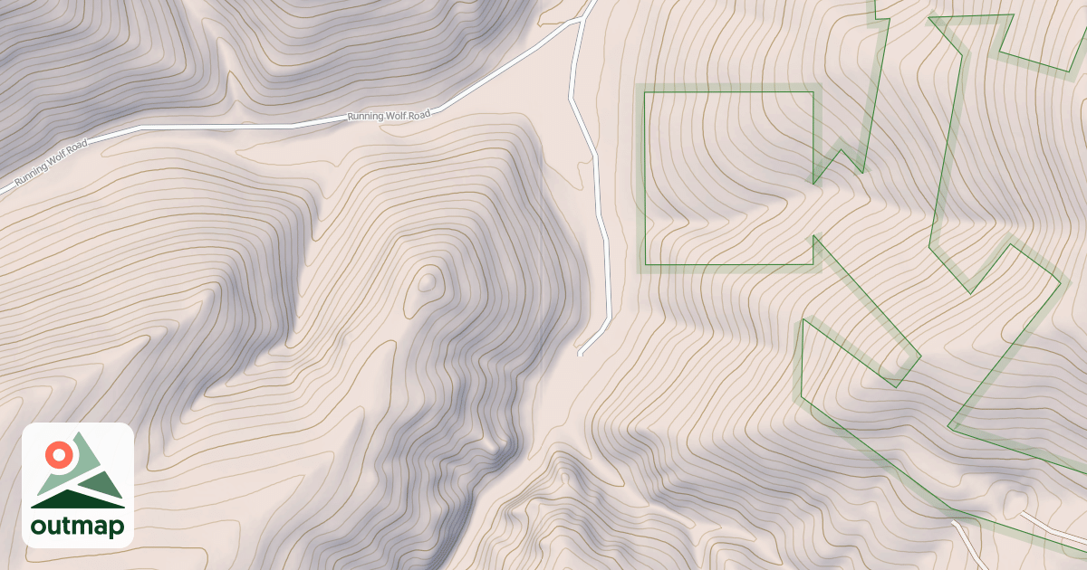 Map of RUNNING WOLF SPUR