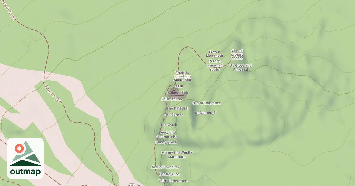 Map of Climbing Crag