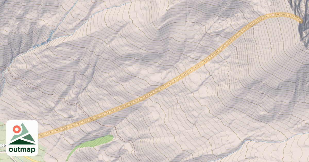 Map of Crête des Chalanchettes — Pont de Lariane