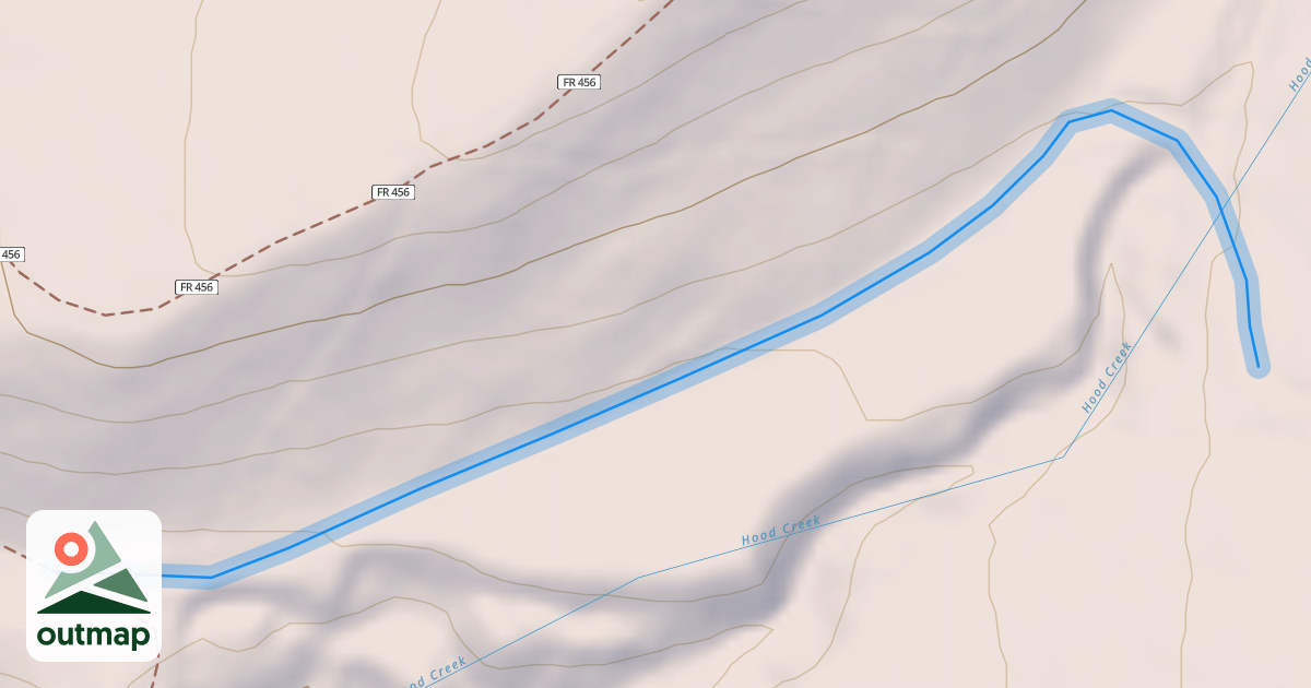 Map of Upper Hood Creek