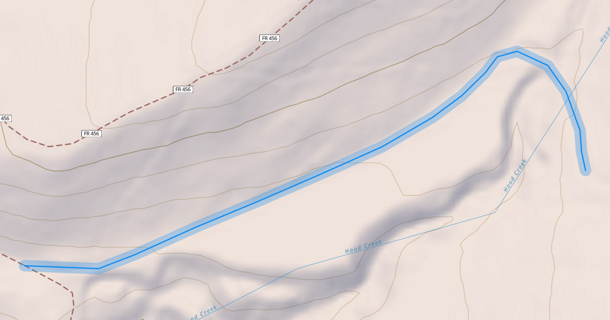 Map preview of Upper Hood Creek