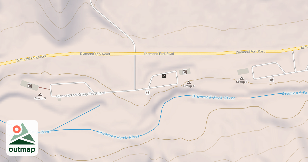 Map of DIAMOND FORK GROUP SITE 4