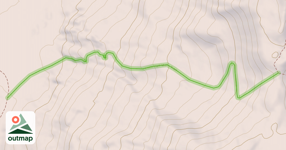 Map of Little Half Moon Trail