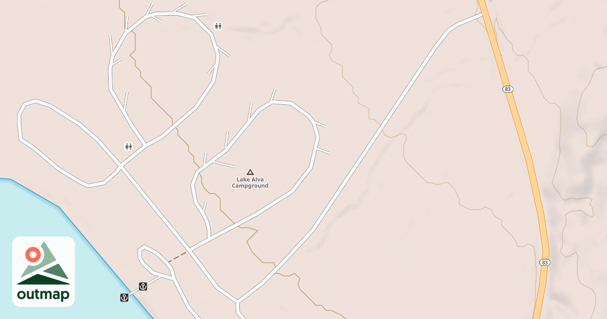 Map of LAKE ALVA CAMP