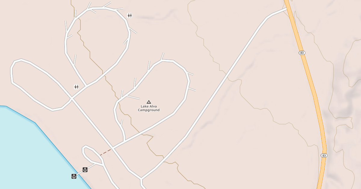 Map preview of LAKE ALVA CAMP