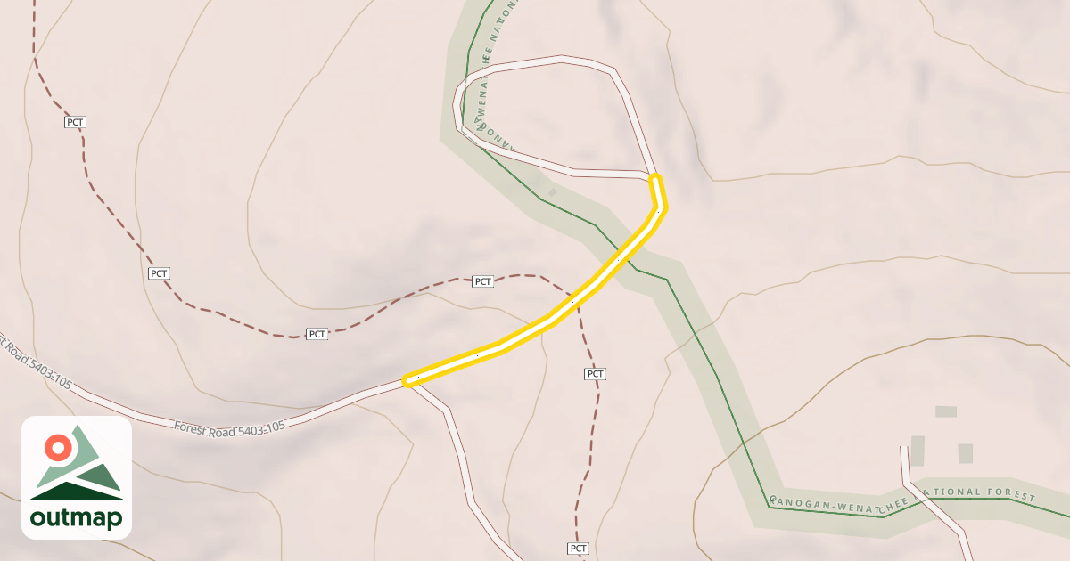 Map of Forest Road 5403