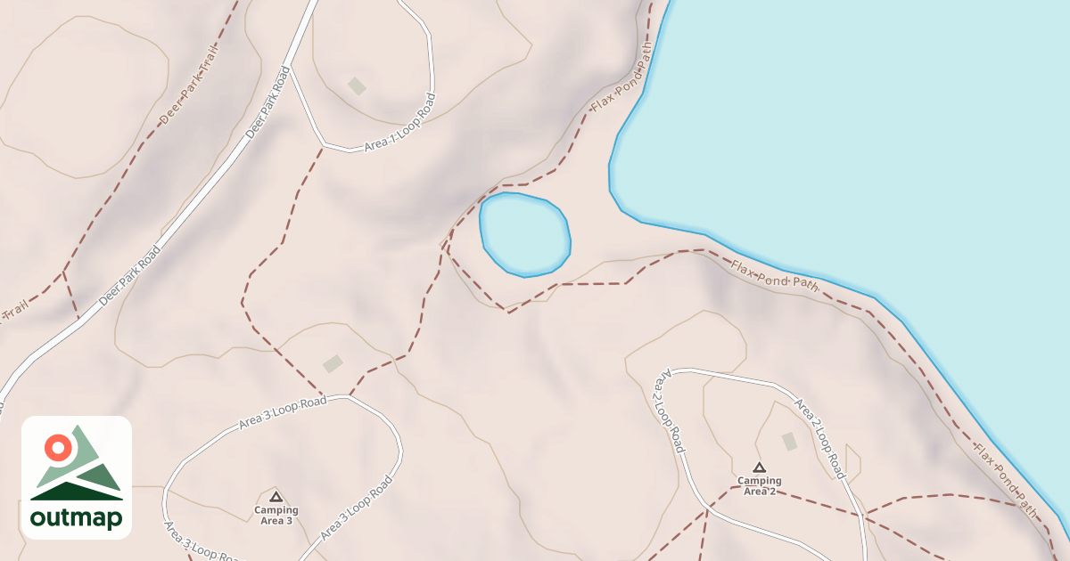 Map of Flax Pond Loop Trail