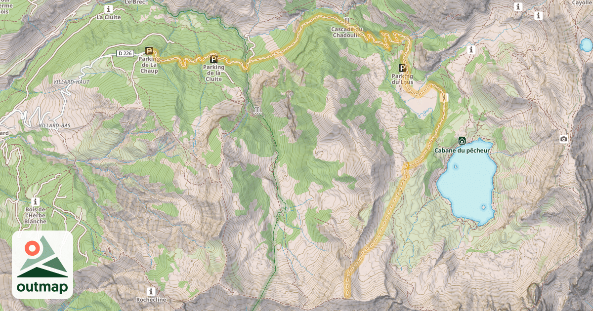 Map of Tête de Valplane — La Chaup