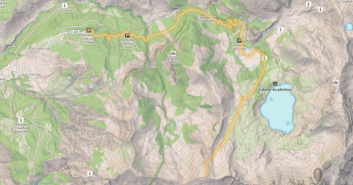 Map preview of Tête de Valplane — La Chaup