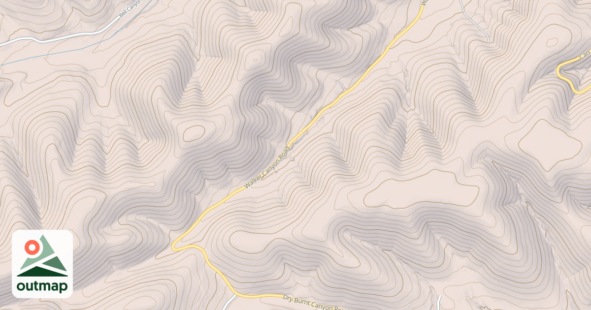 Map of WALKER CANYON